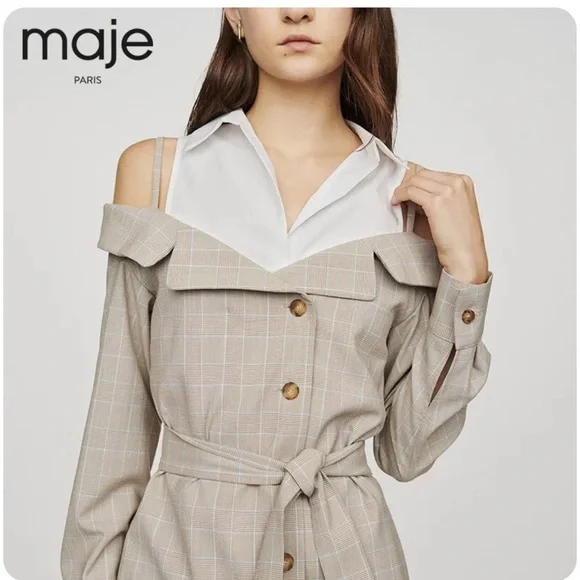 maje beige dress Maje
